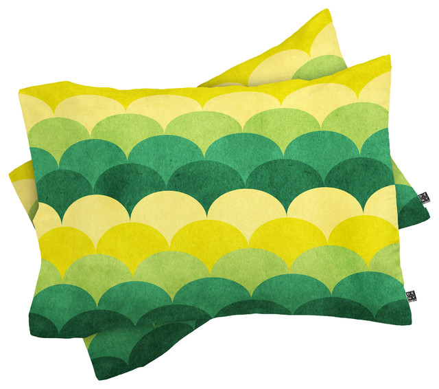 Deny Designs Arcturus Scales Pillow Shams, King, King Contemporary