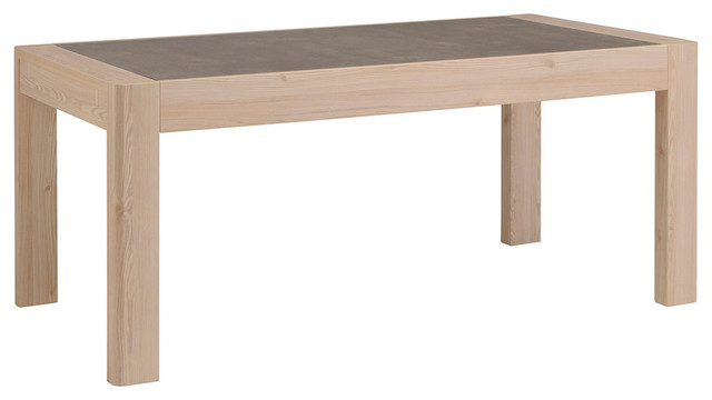 Chris Dining Table With Extensions Structured Larch Wood Chris Dining Table With Extensions Structured Larch Wood