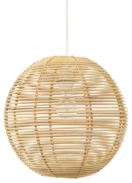 Palau Continuous Weave Wicker Ball Pendant Lamp Natural Weave Wicker Ball Pendant Lamp