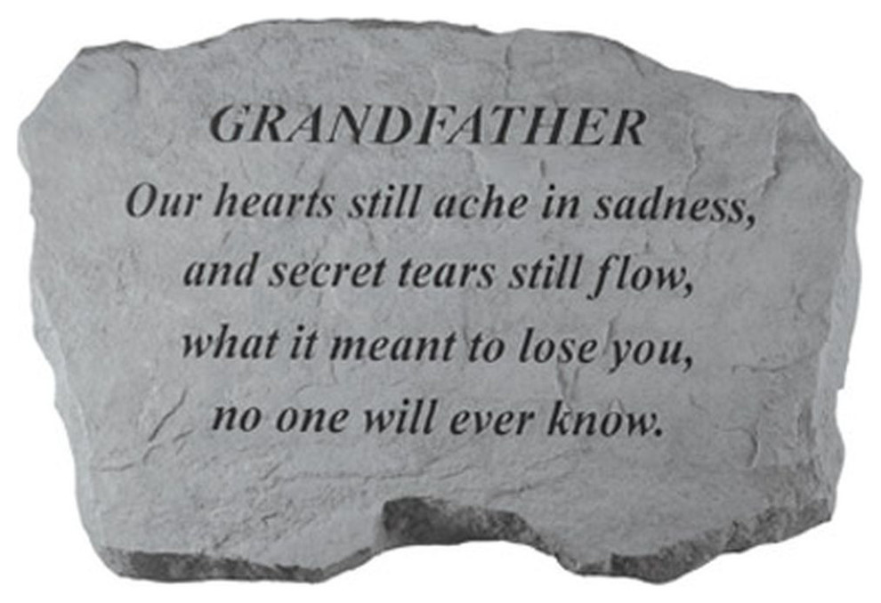 "Grandfather Our Hearts Still Ache" Memorial Garden Stone