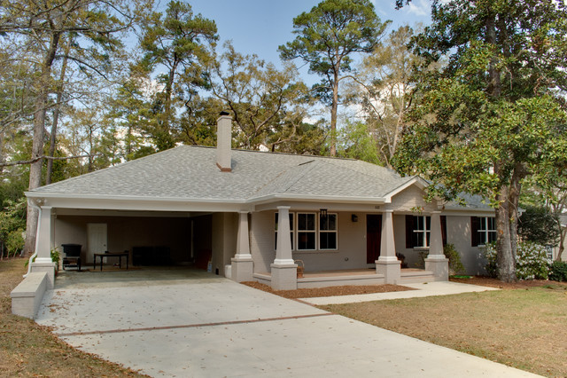 Ranch House Renovation Traditional Exterior Jacksonville By Wynn Associates Houzz Au,Modern White Kitchen Cabinets With Grey Countertops