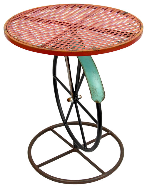 Red Carpet Studios Small Round Garden Table Plant Stands And Small Round Garden Table Red And Teal Plant Stands