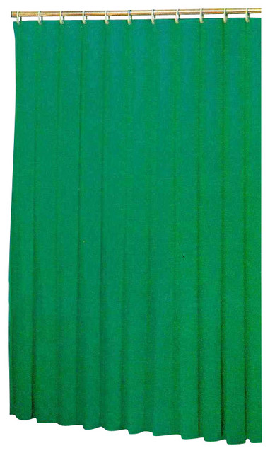 Vinyl Shower Liner With Magnets And Grommets, Hunter Green