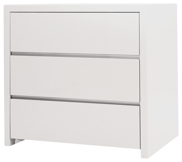 Blanche Nightstand Contemporary Nightstands And Bedside Tables Blanche Nightstand White 3 Drawers