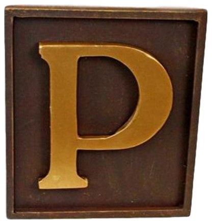 Classic Monogrammed Gold Letter Single Book End Iron Personalized Decor Gift