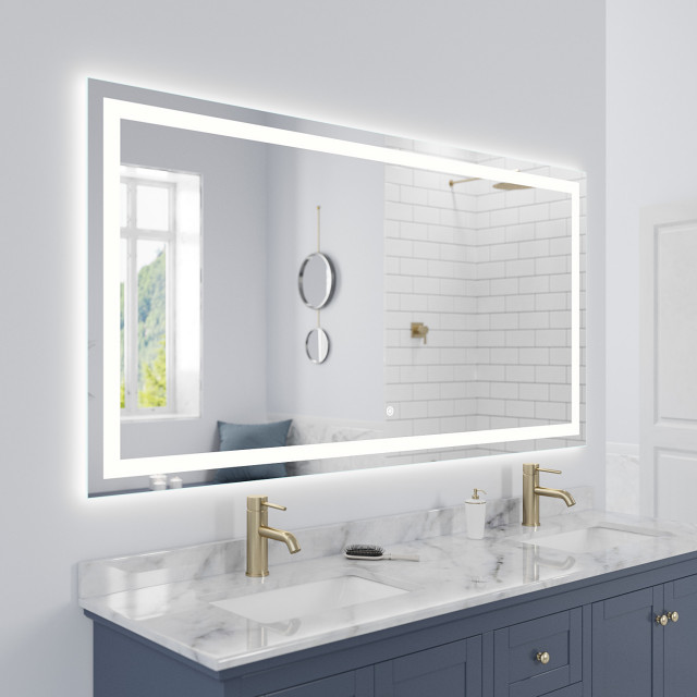 Arpella Lumina LED Lighted Vanity Mirror with Dimmer and Defogger ...
