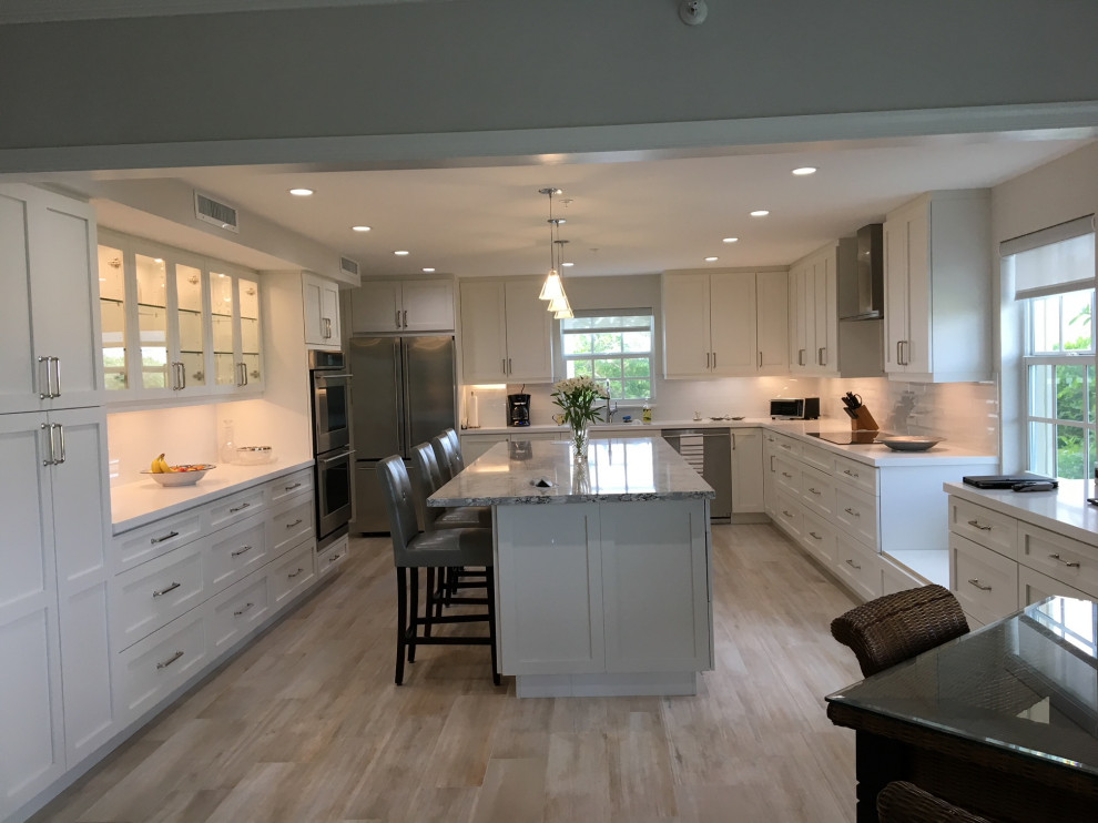 Inspiration for a transitional kitchen remodel in Miami