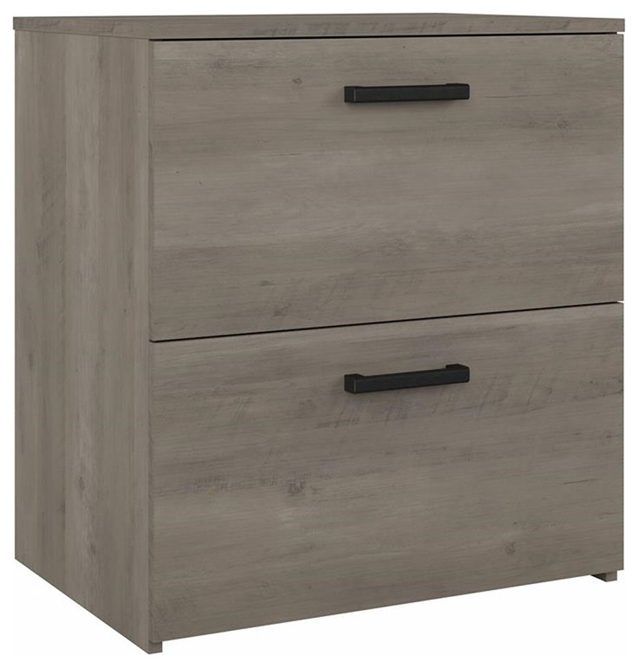 City Park 2 Drawer Lateral File Cabinet in Driftwood Gray - Engineered Wood