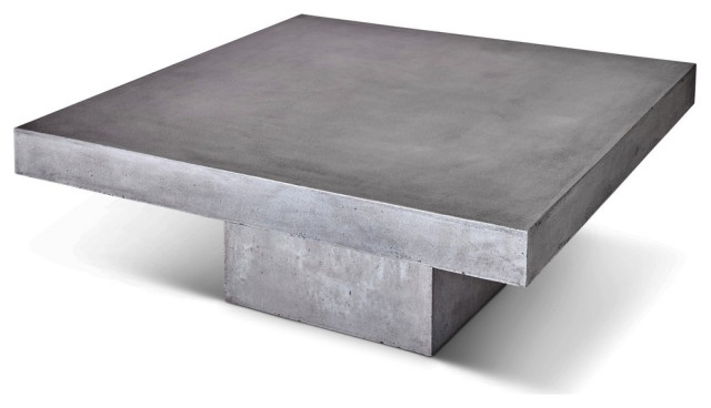 Brando Coffee Table Square Industrial, Square Cement Outdoor Coffee Table