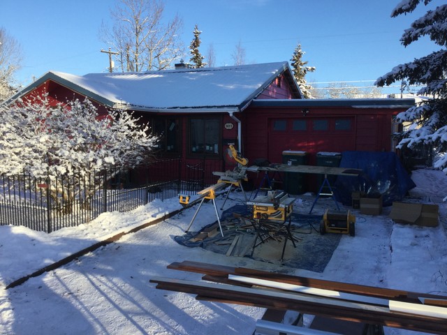Winter Window Installation traditional
