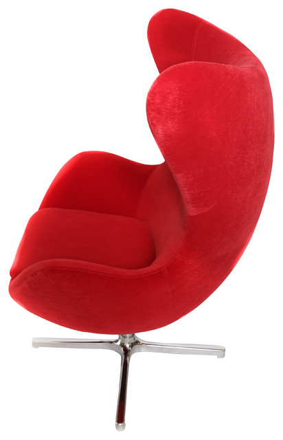 Muna Egg Shape Contemporary Armchair Armchairs And Accent Chairs Muna Egg Shape Contemporary Armchair Red