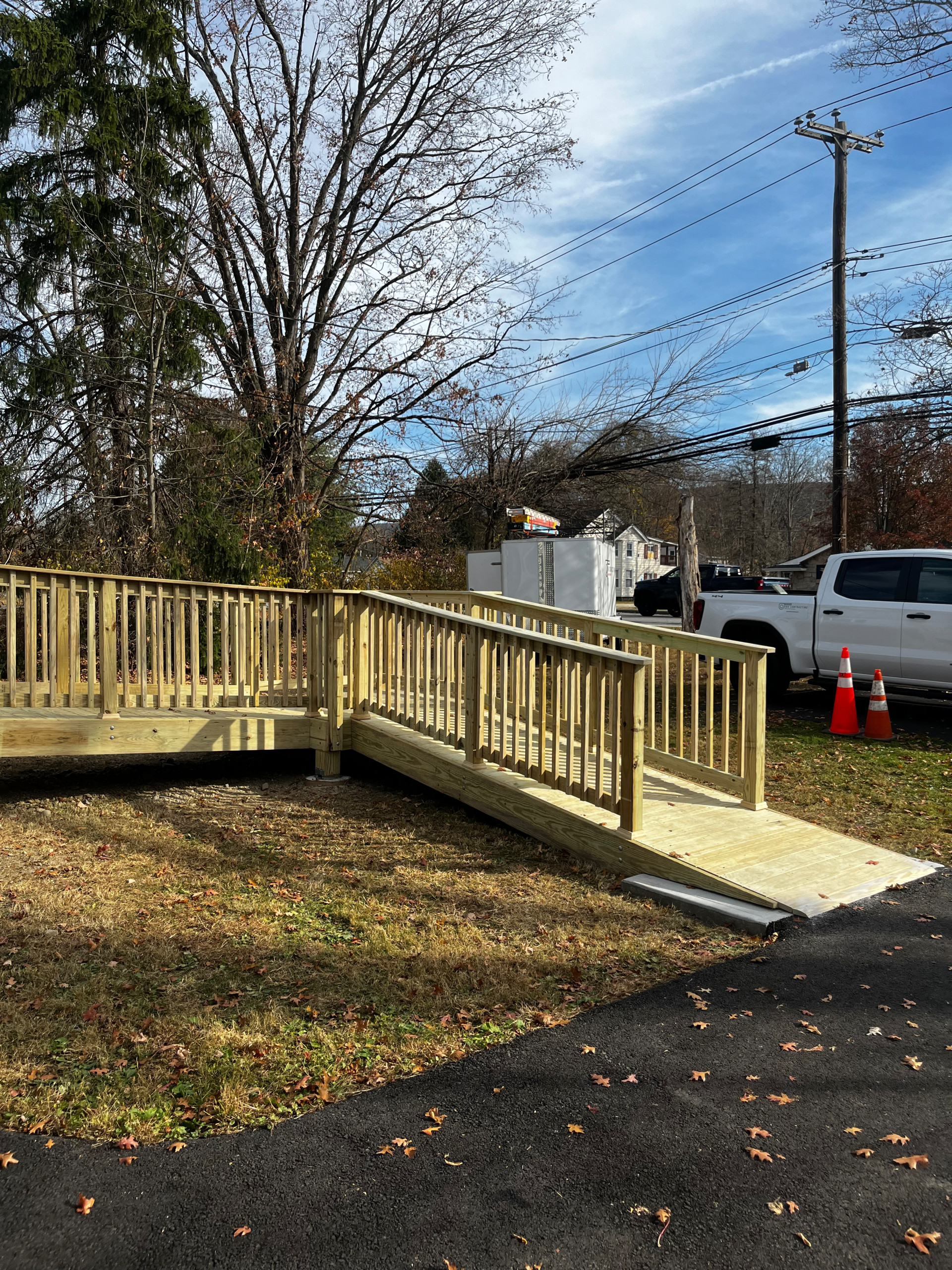Pressure treated wood Handicap Ramp