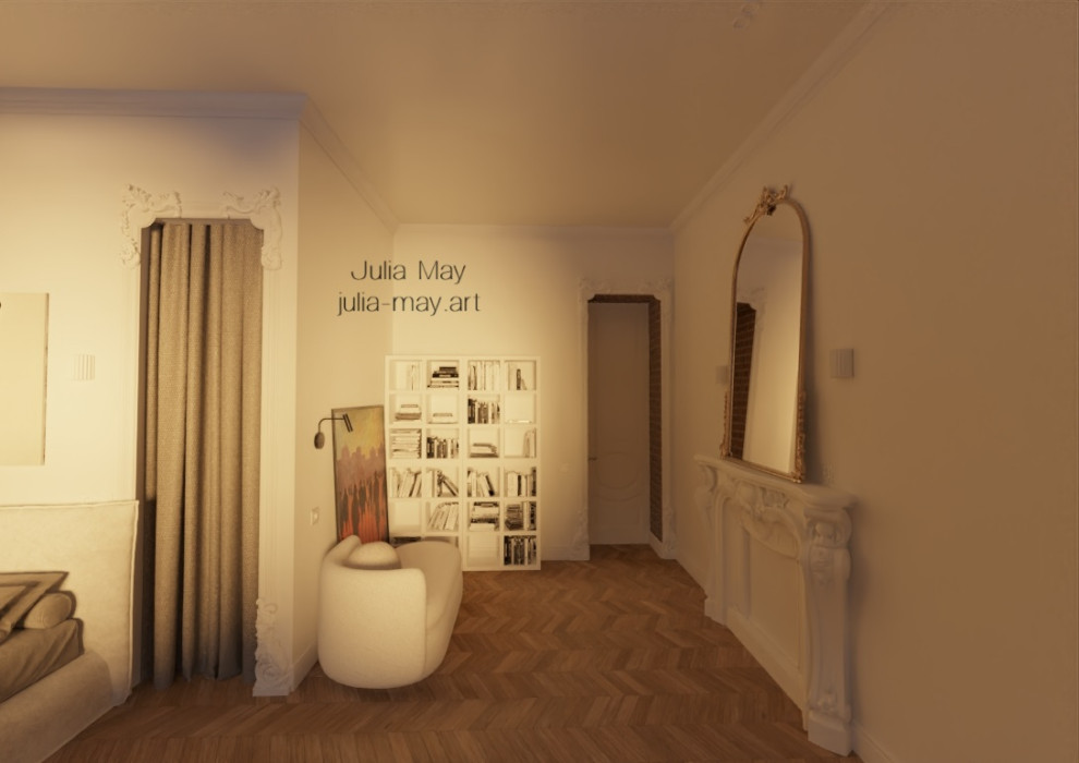 Дизайн-проект квартиры в историческом центре Санкт Петербурга в классическом сти