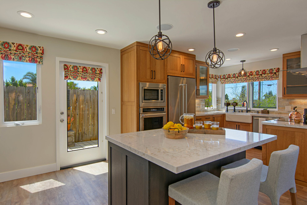 Inspiration for a transitional kitchen in San Diego.