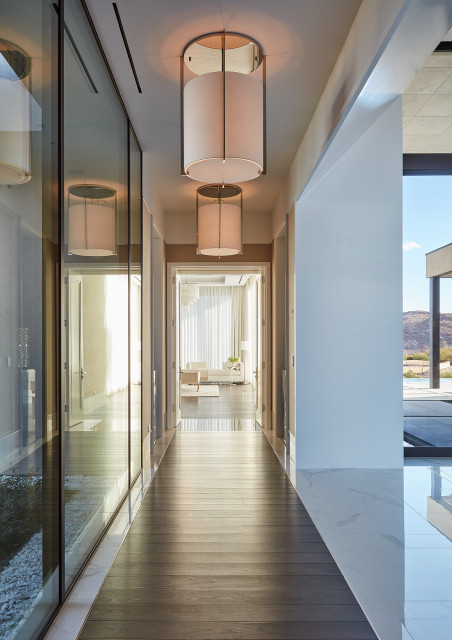 Hall With Light Fixtures transitional-hall