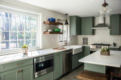 Kitchen of the Week: A Mix of Celadon Green and Warm Walnut Wood