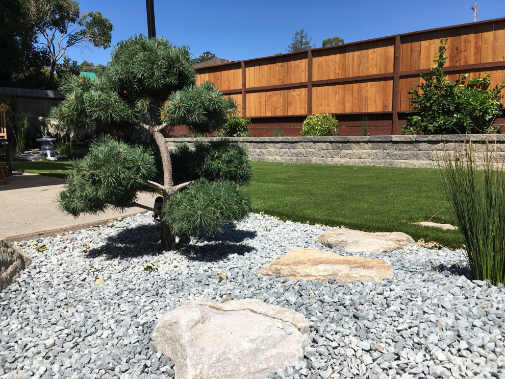 Backyard landscape with Asian influence