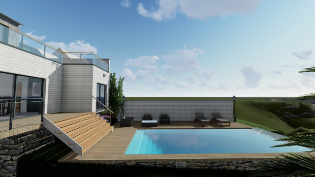 R&eacute;novation extension vue mer beach-style-exterior