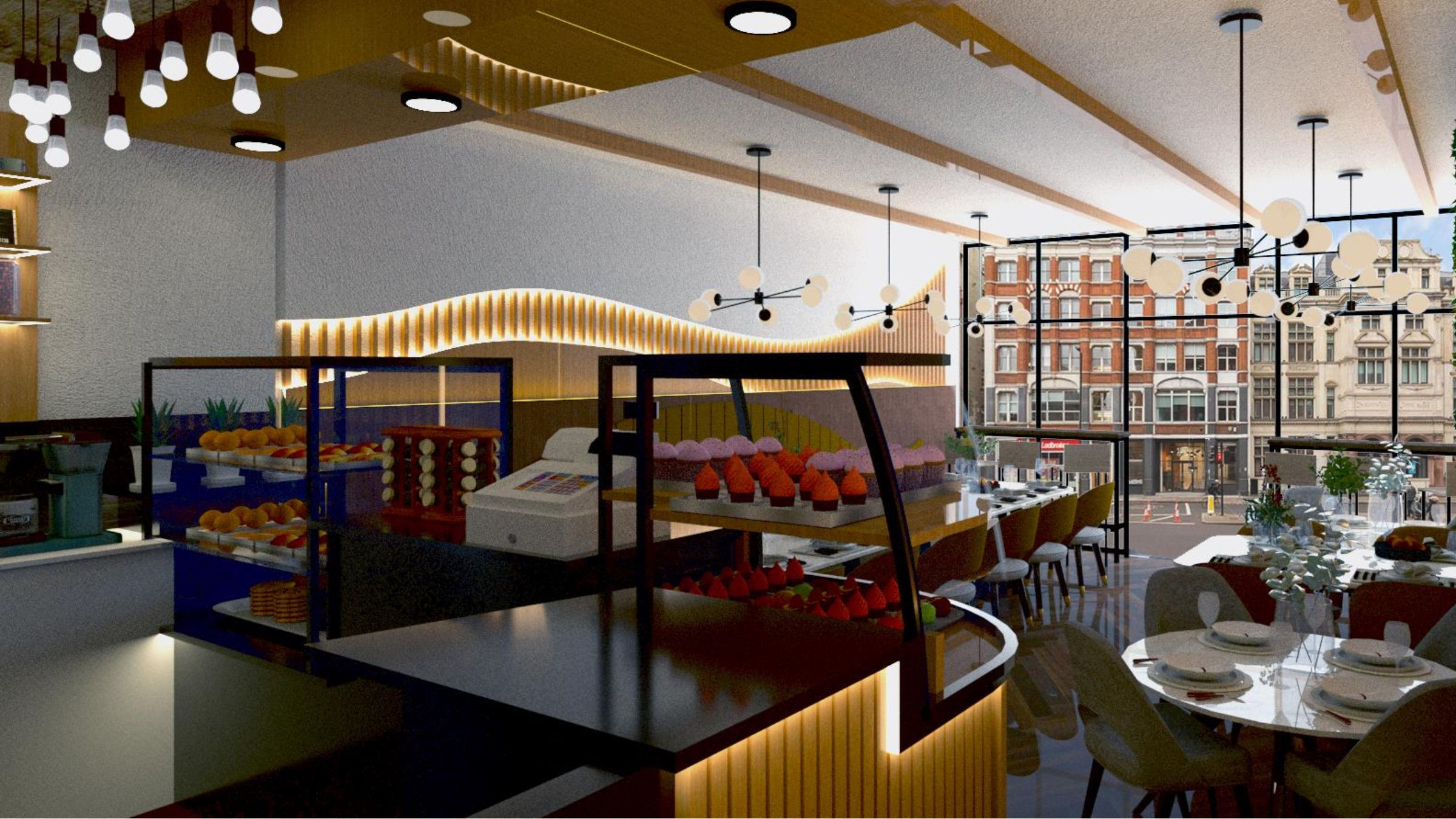 Modern Greenleaf Cafe in Notting Hill