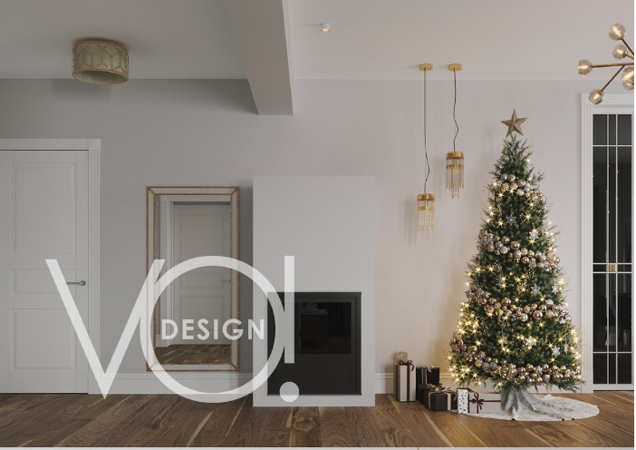 Загородный дом: кухня, гостиная и гостевой санузел