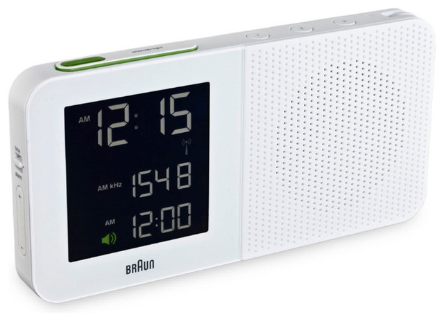 Braun AM/FM Alarm Clock, White - Contemporary - Alarm Clocks - by Sportique  | Houzz