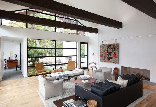 Ranch Home Goes Modern contemporary-living-room