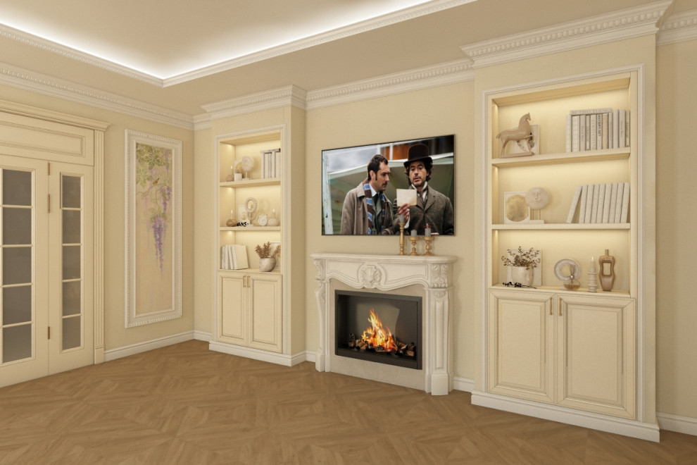 Гостиная в индивидуальном жилом доме пос. Нивенское