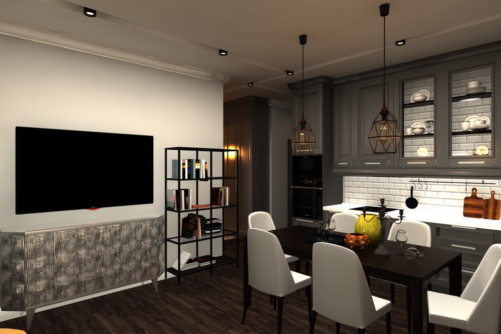 Кухня гостиная в стиле современная классика