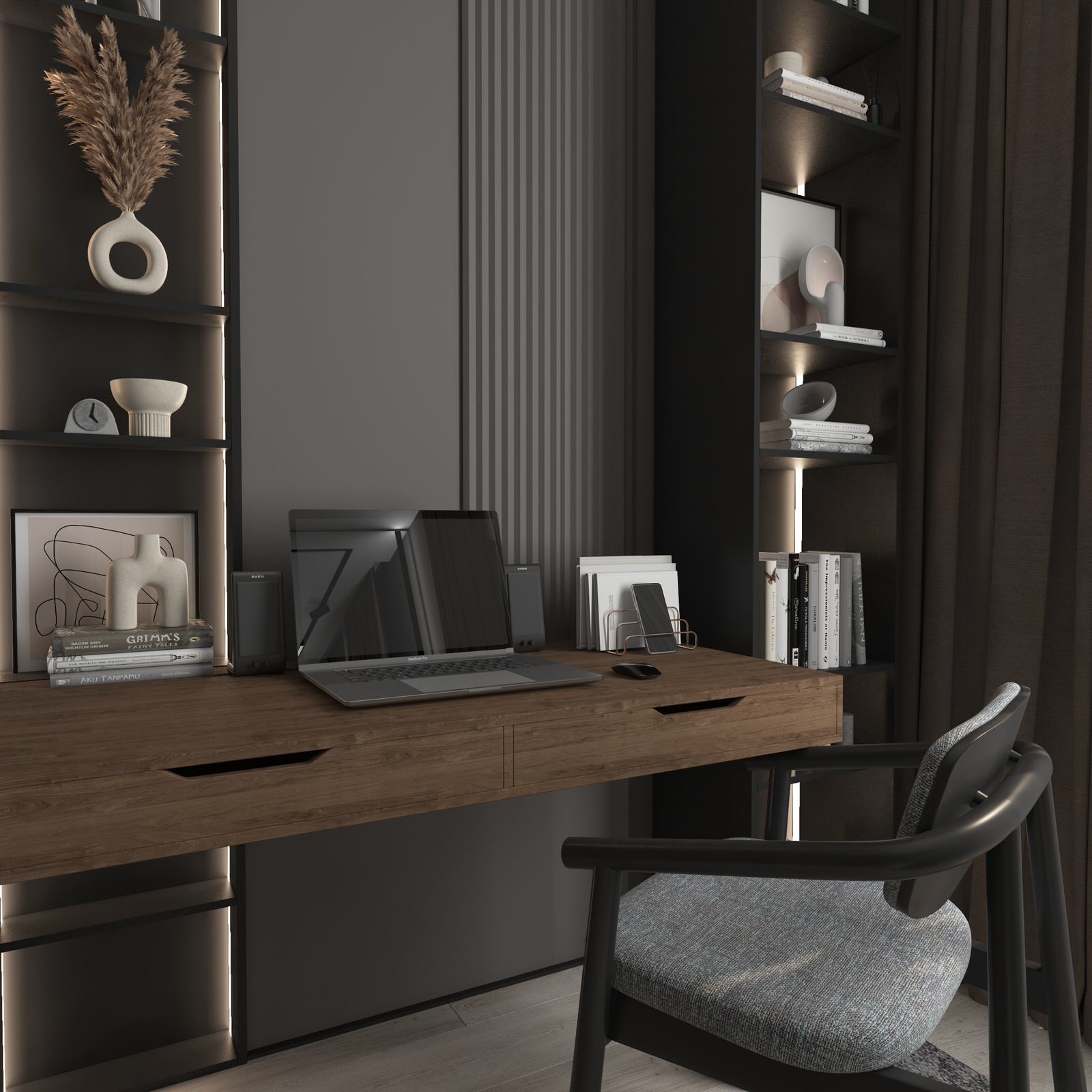 Пространство для семьи с двумя детьми. Москва, ЖК Западный порт