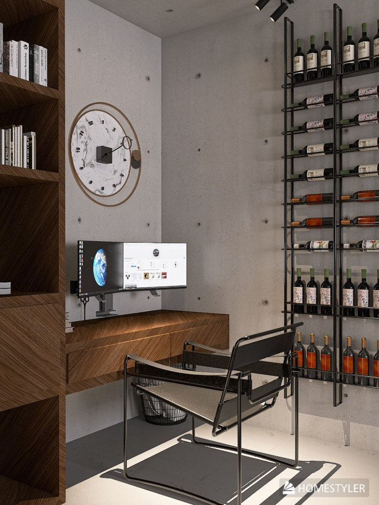 Однокомнатная квартира в стиле Industrial для режиссера с большим псом