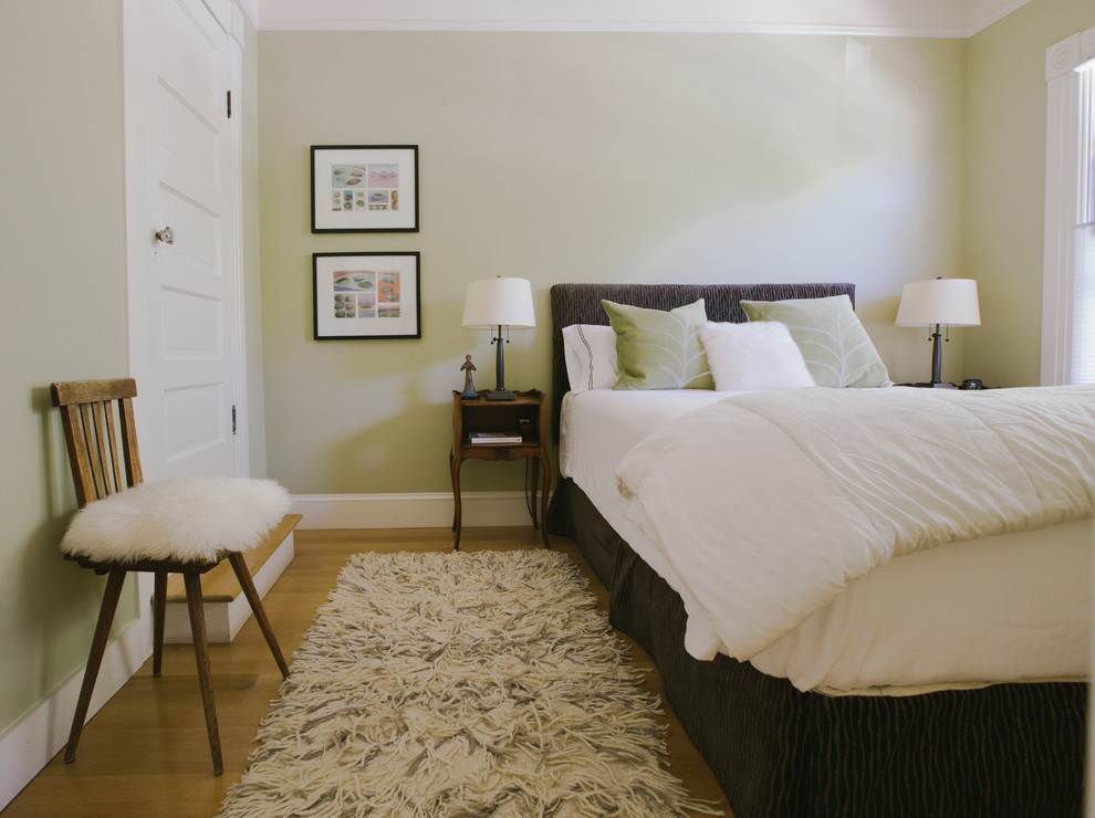 Design ideas for a transitional bedroom in San Francisco.