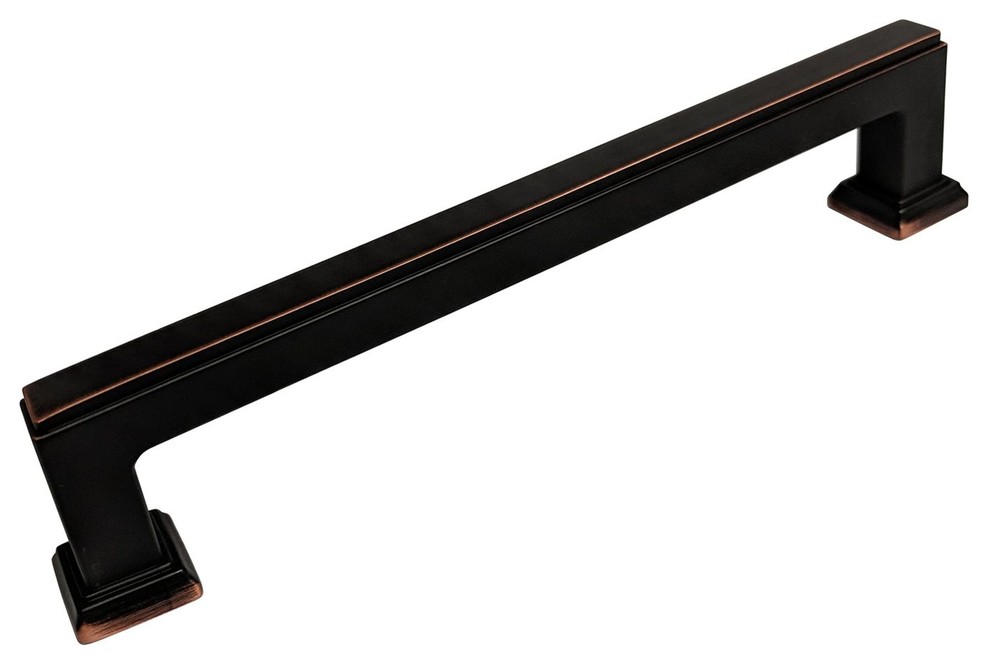 Dark Oil Rubbed Bronze Modern Square Pull, 5"128mm