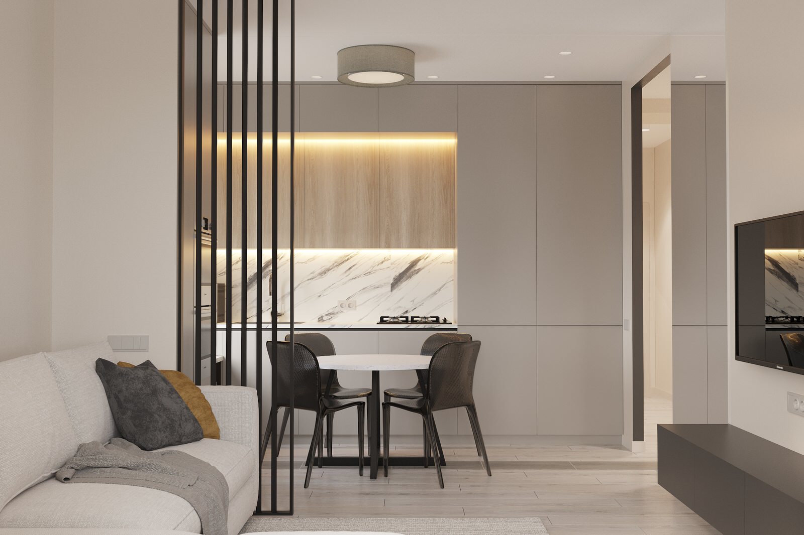 Проект квартиры, площадью 88 кв. м в п. Ганино