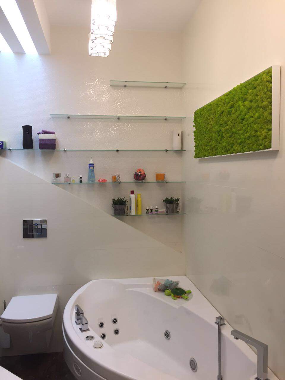 Панно из ягеля ванной