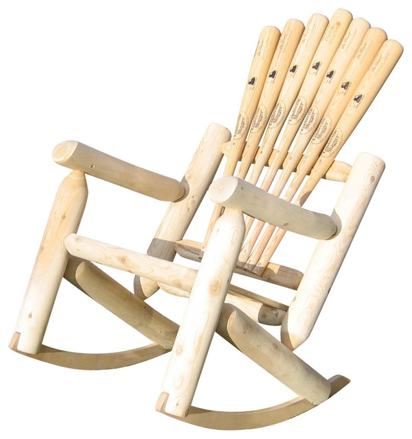 Base Ball Bat Log Rocker - Rocking Chairs - by Skichair1 | Houzz