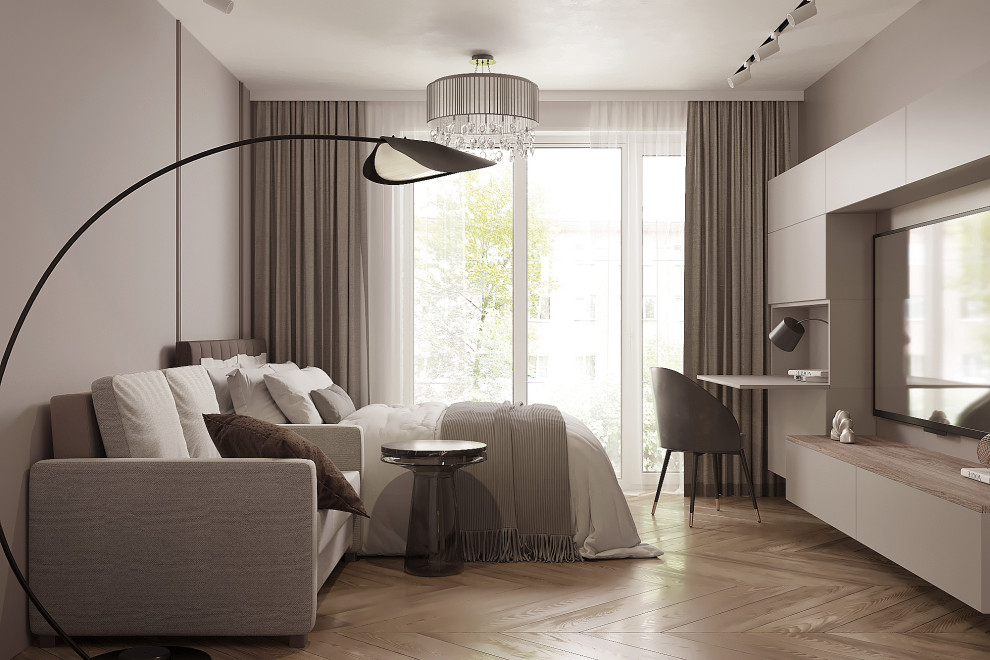 Спальня-гостиная в двухкомнатной квартире