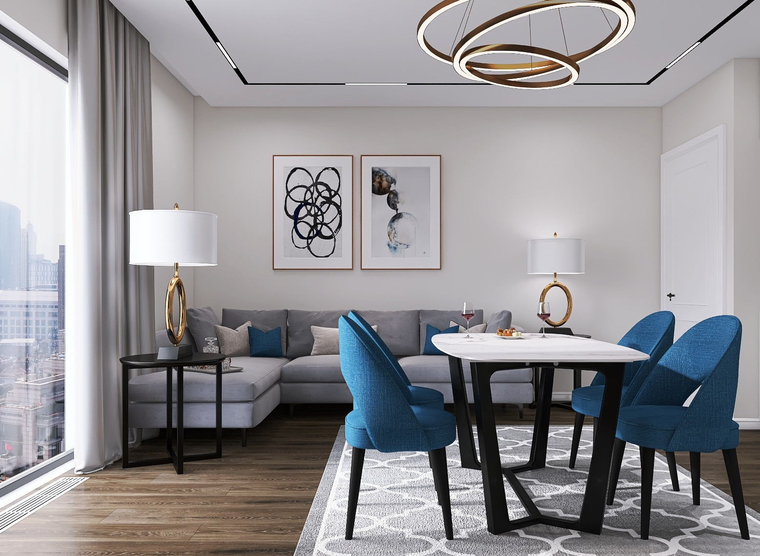 КУХНЯ-ГОСТИНАЯ В ГОРОДСКОЙ КВАРТИРЕ