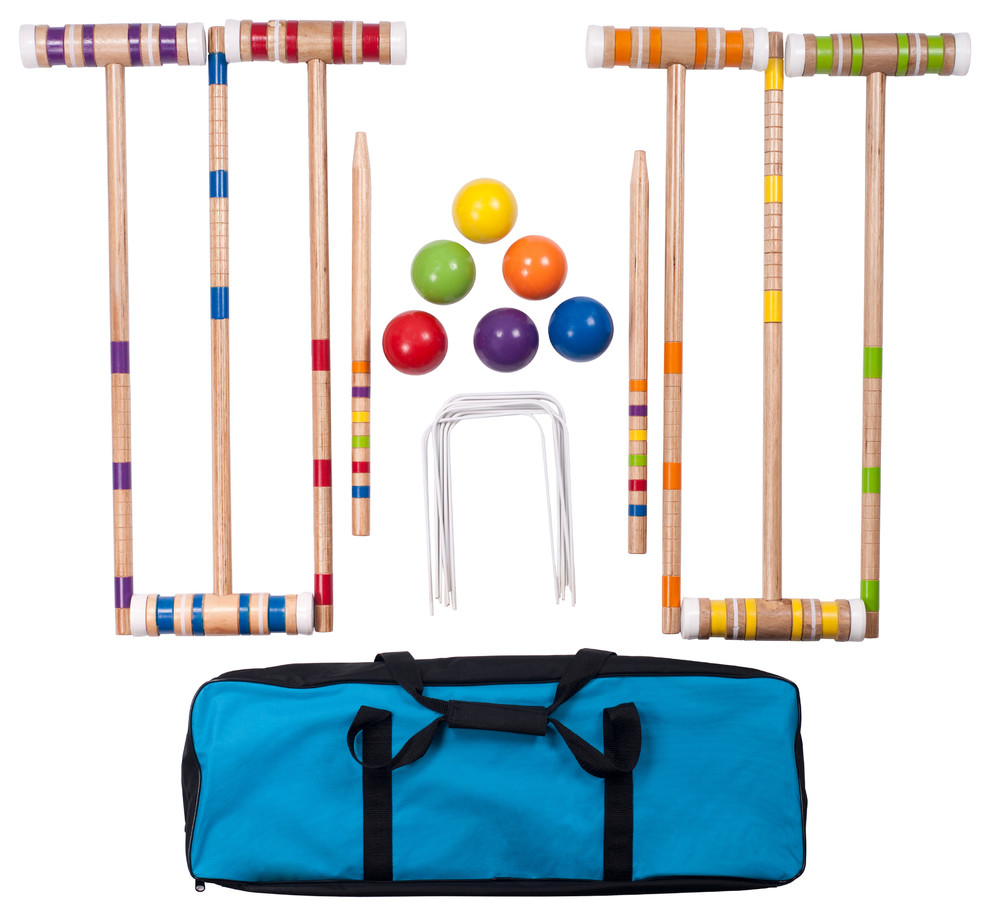 Hey! Play! Complete Croquet Set With Carrying Case Contemporary