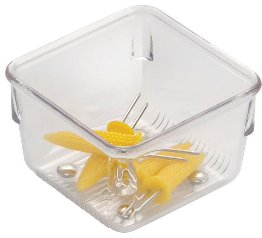 Clear Plastic Drawer Organizer Bin Small Contemporary