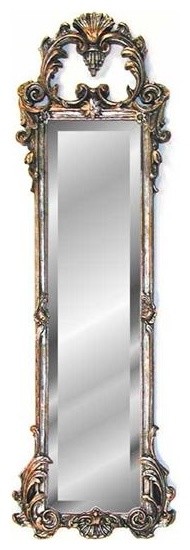 38 in. Ornate Strip Mirror in Shimmer Finish