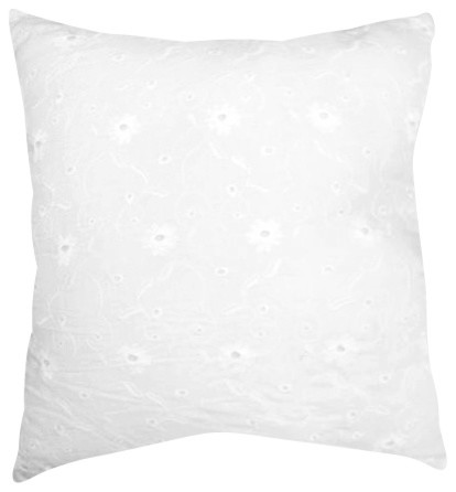 Eyelet White Decorative Accent Throw Pillow by Sweet Jojo Designs