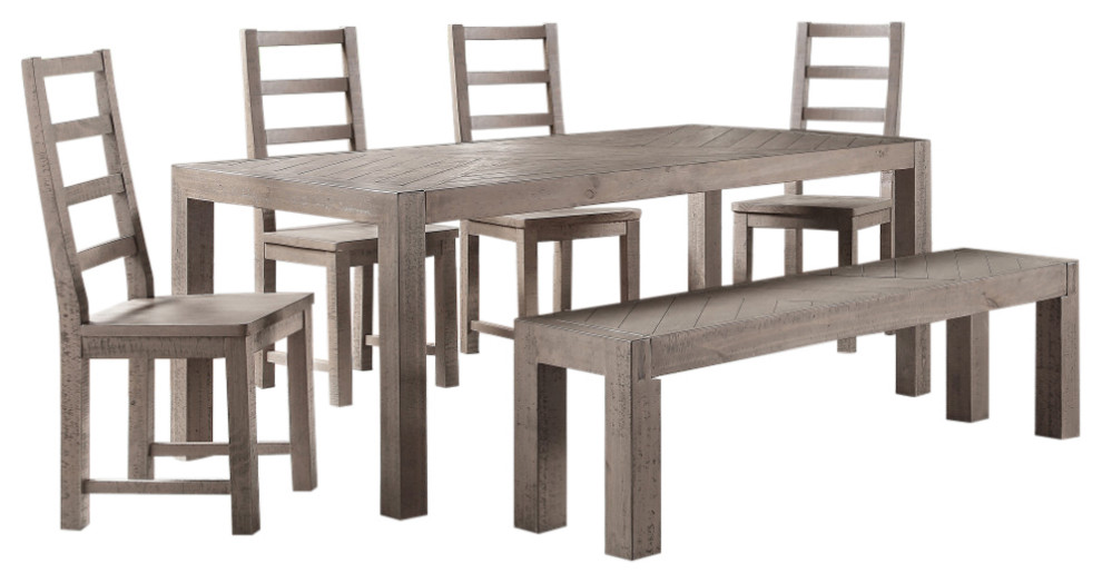 Auckland 6 Piece Dining Set Farmhouse Dining Sets by Steve Silver Houzz