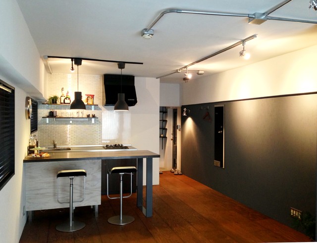 コンセプト賃貸住宅 インダストリアル キッチン 横浜 Atelier Favori Houzz ハウズ