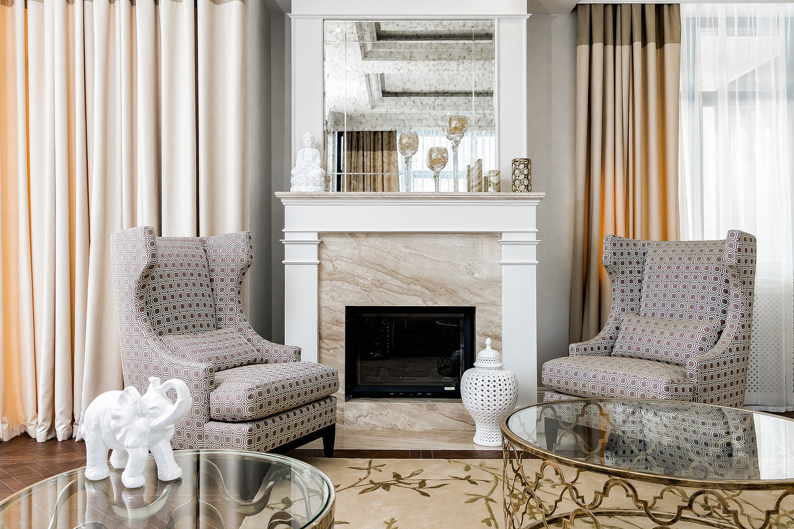 Уютный подмосковный коттедж в стиле Ar-Deco