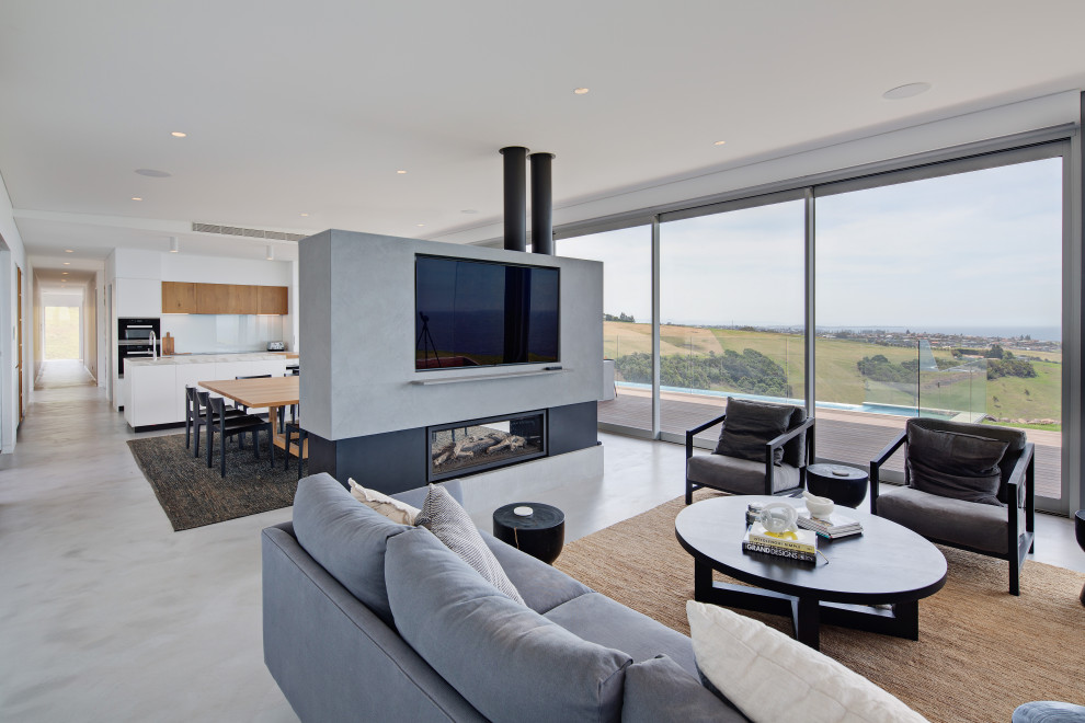 Design ideas for a modern living room in Wollongong.