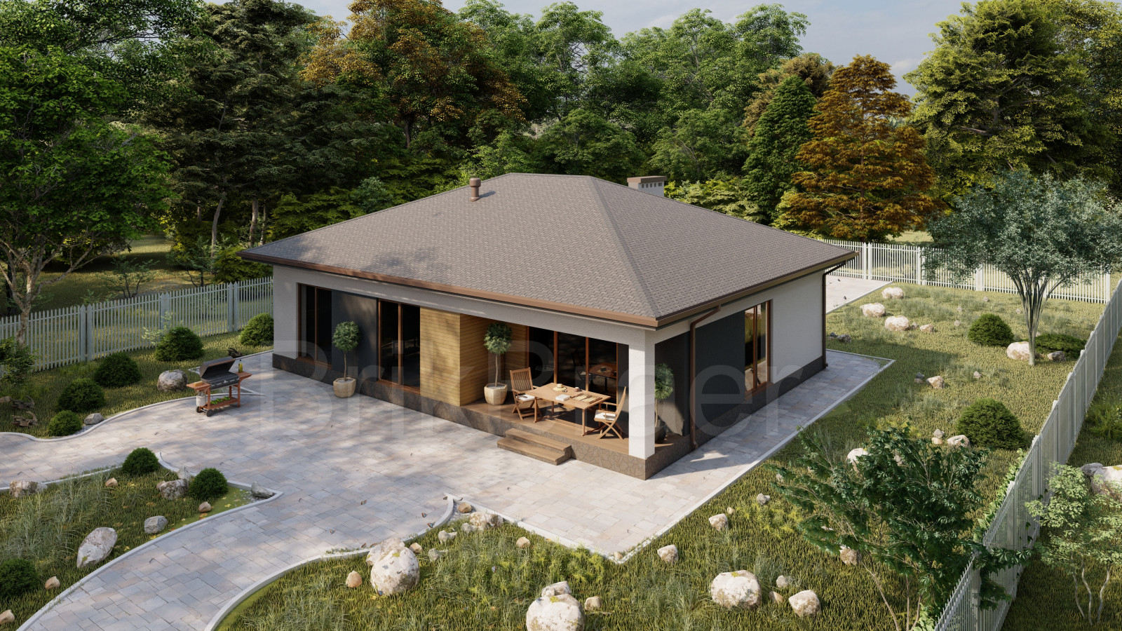 Проект дома №151 в современном стиле площадью 146 м2