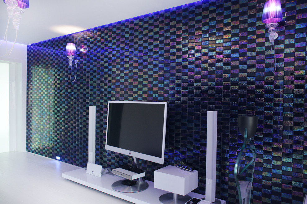 Декоративная стена из мозаики