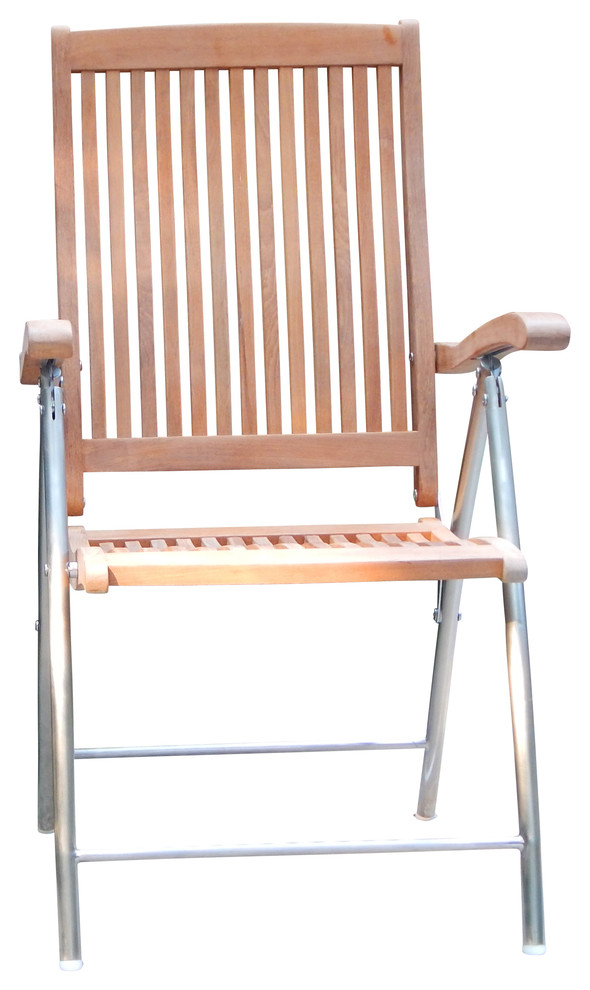 Teak Windrift Folding 6-Position Deck Armchair