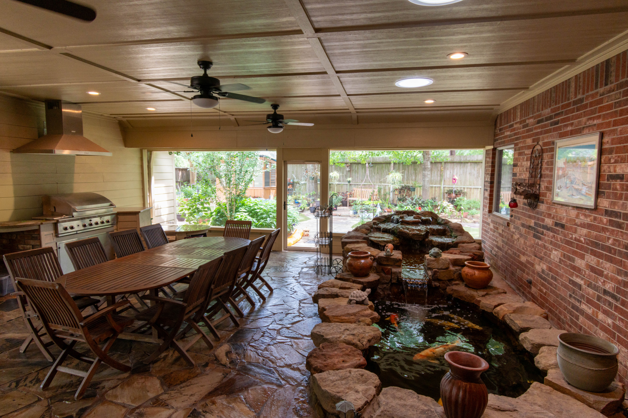 Patio Pond Remodel & Privacy Upgrade in Cypress, TX | Exterior Remodeling