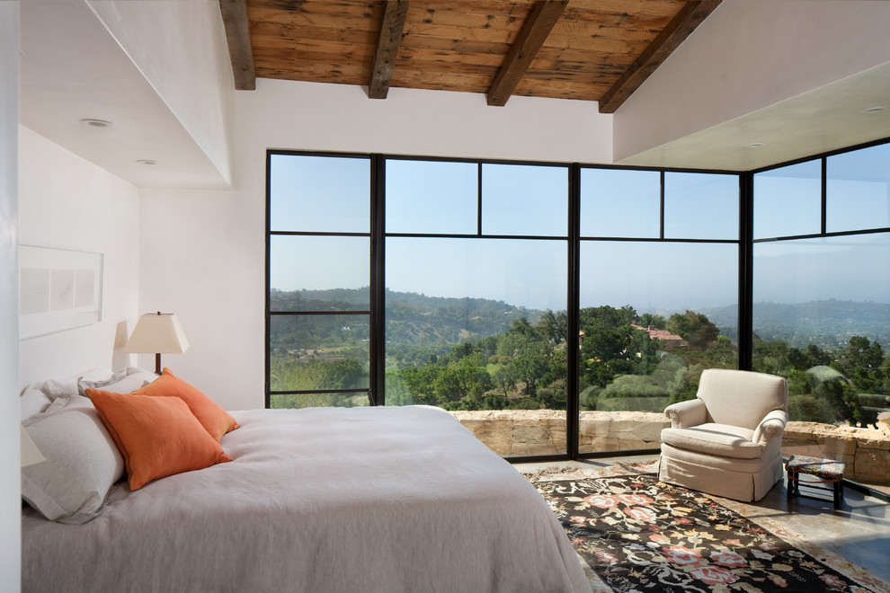 Mediterranean bedroom in Santa Barbara.